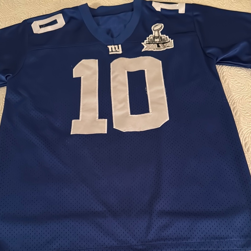 Blue Giants Jersey with White Number 10, Manning